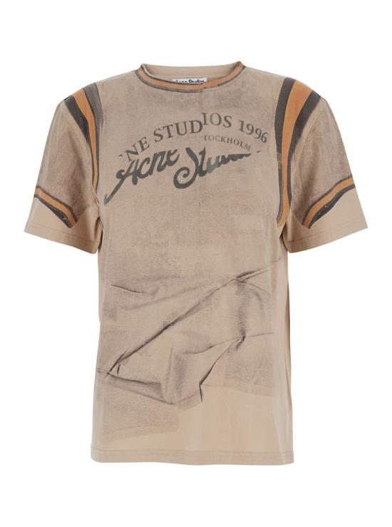 26SS 아크네 스튜디오 반팔 티셔츠 AL0520AE0 Beige