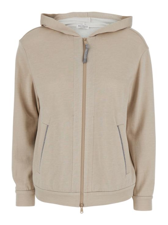 26SS 브루넬로 쿠치넬리 모닐리 지퍼루프 집업 MD828SB806C9066 Beige