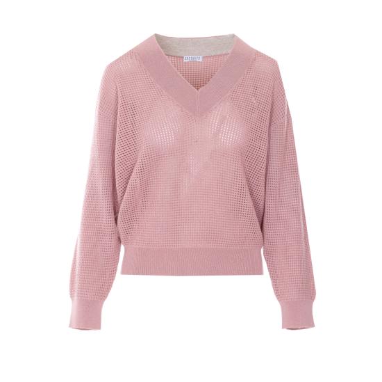 26SS 브루넬로 쿠치넬리 스웨터 M12205102 COW09 Pink