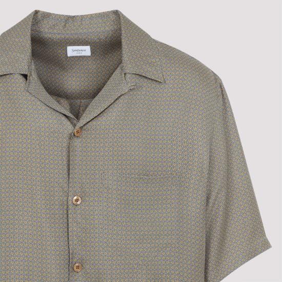 26SS 생로랑 긴팔 셔츠 860621 Y2N62 7068 JAUNE GRIS - SAINT LAURENT