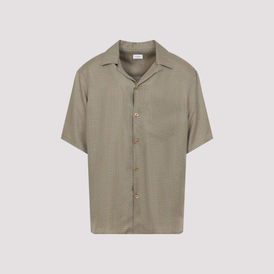 26SS 생로랑 긴팔 셔츠 860621 Y2N62 7068 JAUNE GRIS