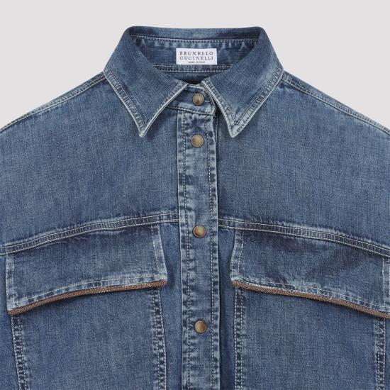 26SS 브루넬로 쿠치넬리 셔츠 MH192RB526 C9031 BLUE VINTAGE - BRUNELLO CUCINELLI