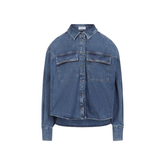 26SS 브루넬로 쿠치넬리 셔츠 MH192RB526 C9031 BLUE VINTAGE - BRUNELLO CUCINELLI