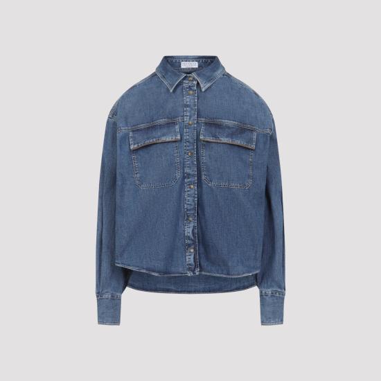 26SS 브루넬로 쿠치넬리 셔츠 MH192RB526 C9031 BLUE VINTAGE - BRUNELLO CUCINELLI