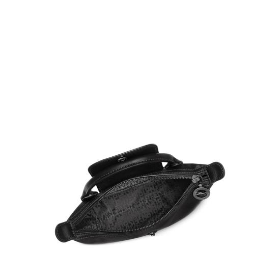 26SS 롱샴 르 플리아쥬 엑스트라 XS 레더 파우치 34205987 001 BLACK - LONGCHAMP