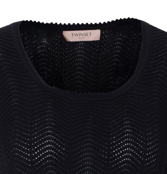 26SS 트윈셋 반팔 티셔츠 261TT3051 00006 Black - TWINSET