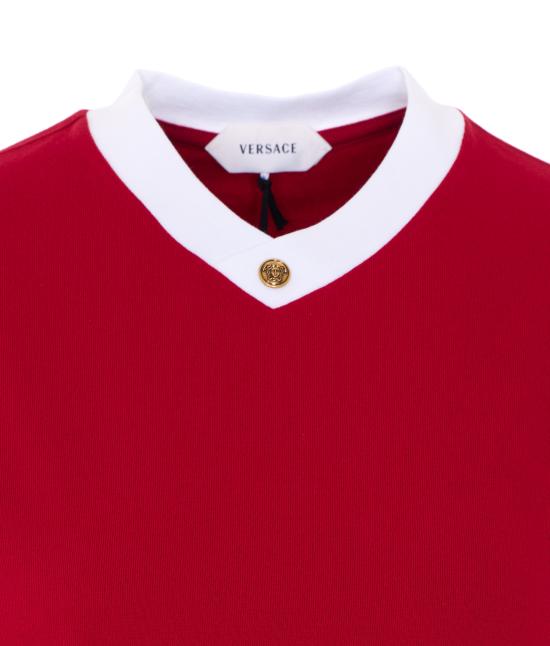 26SS 베르사체 반팔 티셔츠 1023697 1A178942RC90 Red - VERSACE