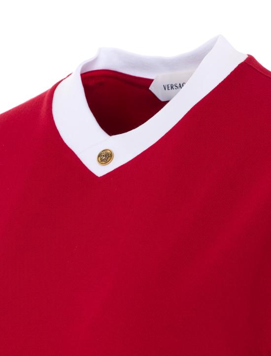 26SS 베르사체 반팔 티셔츠 1023697 1A178942RC90 Red - VERSACE