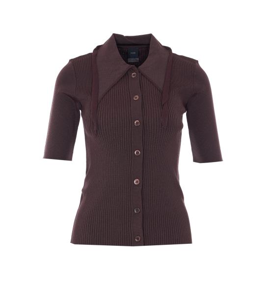 26SS 핑코 폴로 티셔츠 106316 A347L78 Brown