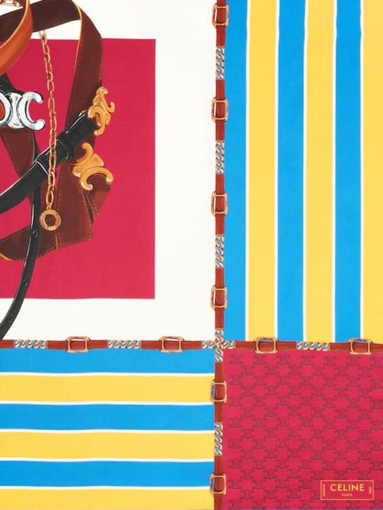 26SS 셀린느 머플러/스카프 2AW902Q63 GGP2 Blue - CELINE