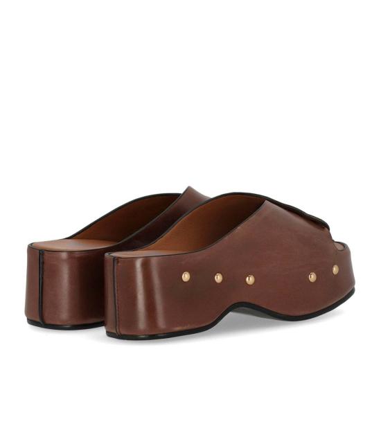 26SS 미스 올리비아 뮬/슬리퍼 CAROLA D01 36 Brown - MISS OLIVIA