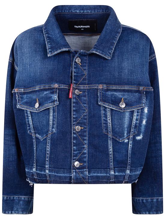 26SS 디스퀘어드2 데님 자켓 S75AM1184 S30664 470 NAVY BLUE