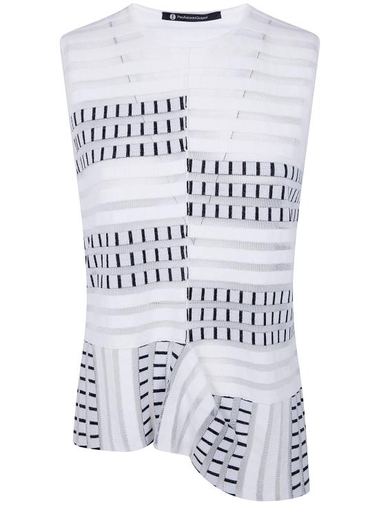 26SS 피에란토뇨가스파리 민소매 티셔츠 1T6736 PU802 MILK BLACK