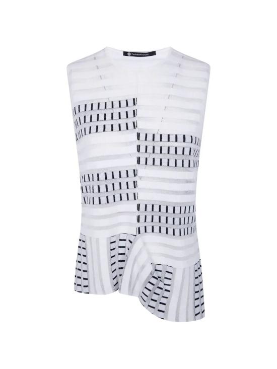 26SS 피에란토뇨가스파리 민소매 티셔츠 1T6736 PU802 MILK BLACK - PIERANTONIOGASPARI