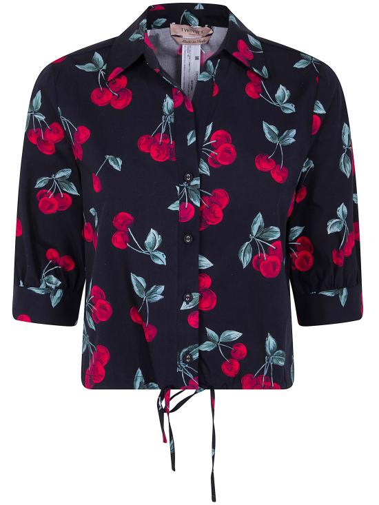 26SS 트윈셋 셔츠 261TT2593 13500 CHERRIES ALLOVER BLACK RED