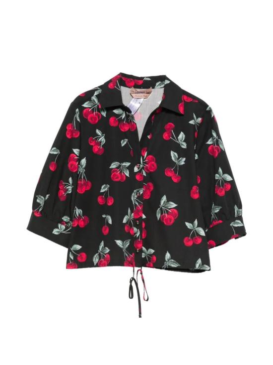 26SS 트윈셋 셔츠 261TT2593 13500 CHERRIES ALLOVER BLACK RED - TWINSET
