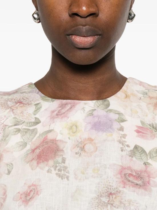 26SS 트윈셋 미디 원피스 261TT2571 13588 WILDFLOWERS PASTEL COLOR PRINT - TWINSET