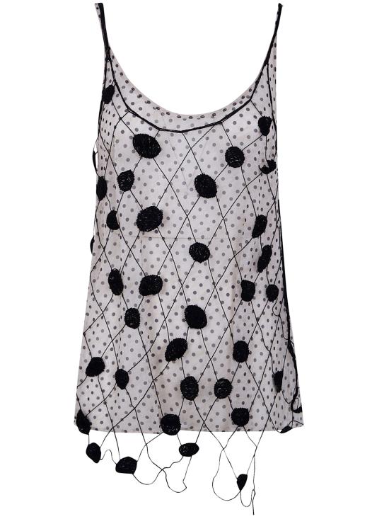 26SS 아비우 민소매 티셔츠 1D3700 PY391 ECRU BLACK