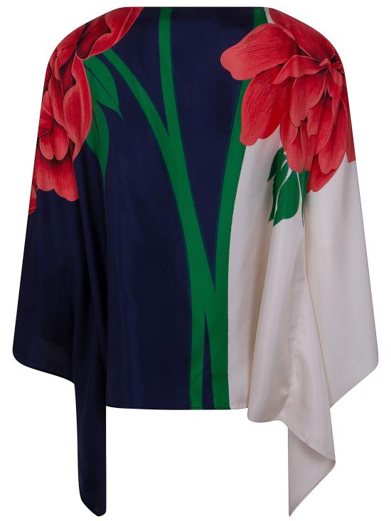 26SS 라 더블제이 블라우스 TOP0195 SIL029QPE02 BU03 QUEEN PEONY PLAC E - LA DOUBLEJ