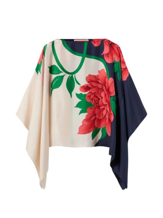 26SS 라 더블제이 블라우스 TOP0195 SIL029QPE02 BU03 QUEEN PEONY PLAC E - LA DOUBLEJ