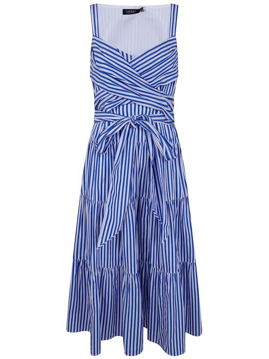 26SS 랄프 로렌 미디 원피스 200P13459001 BLUE WHITE