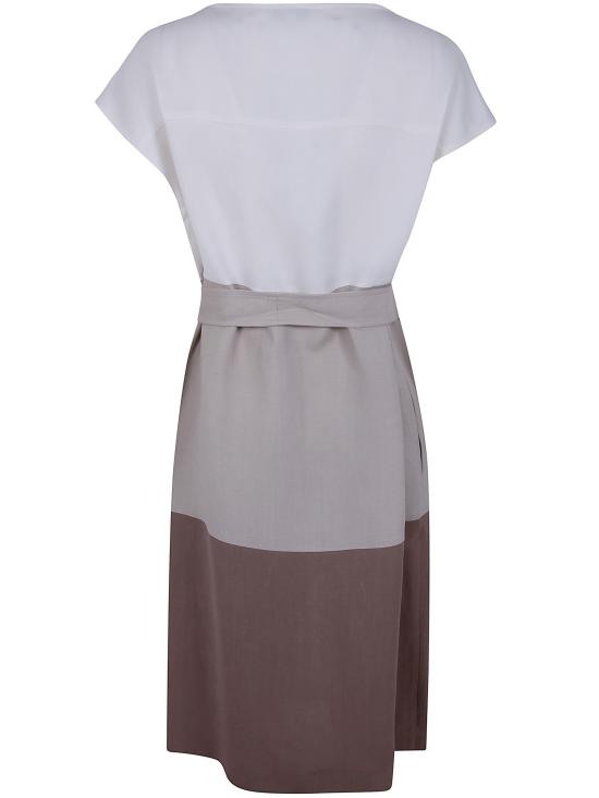 26SS 안토넬리 피렌체 미디 원피스 Q6633 4096 012 WHITE ECRU NATURAL - ANTONELLI FIRENZE