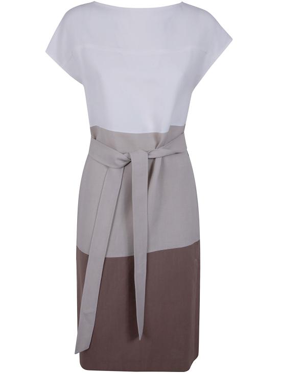 26SS 안토넬리 피렌체 미디 원피스 Q6633 4096 012 WHITE ECRU NATURAL