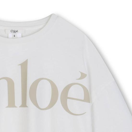26SS [키즈] 끌로에 티셔츠 C20859 117 Beige - CHLOE
