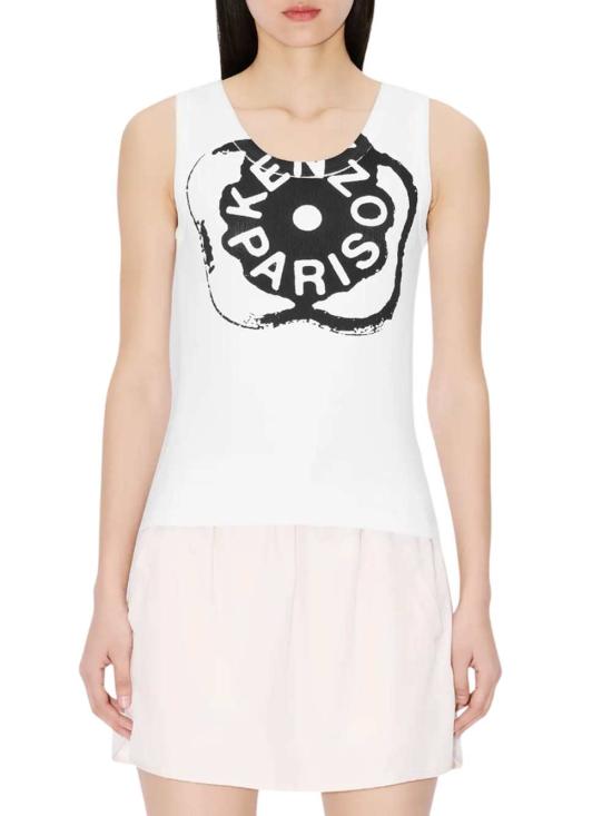 26SS 겐조 민소매 티셔츠 FG52TO2004SJ 01 WHITE - KENZO