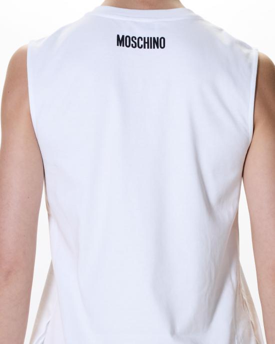 26SS 모스키노 미디 원피스 0412 0442 1001 BIANCO NERO - MOSCHINO