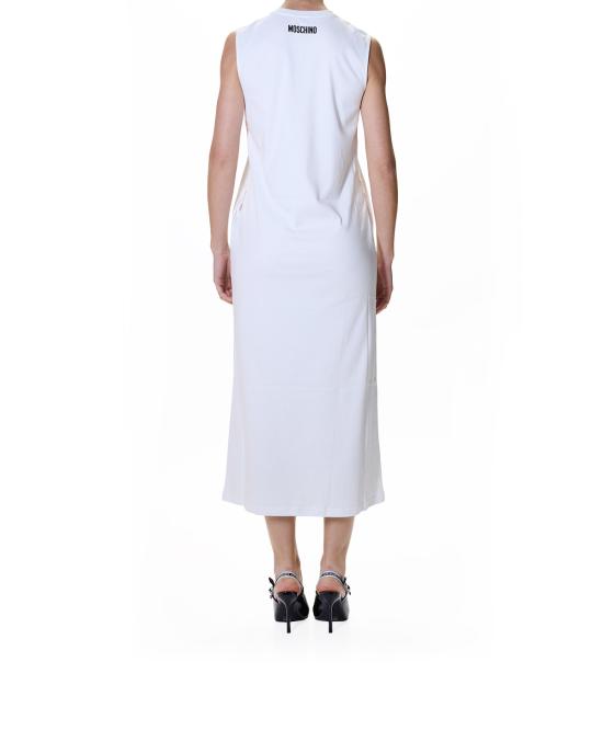 26SS 모스키노 미디 원피스 0412 0442 1001 BIANCO NERO - MOSCHINO