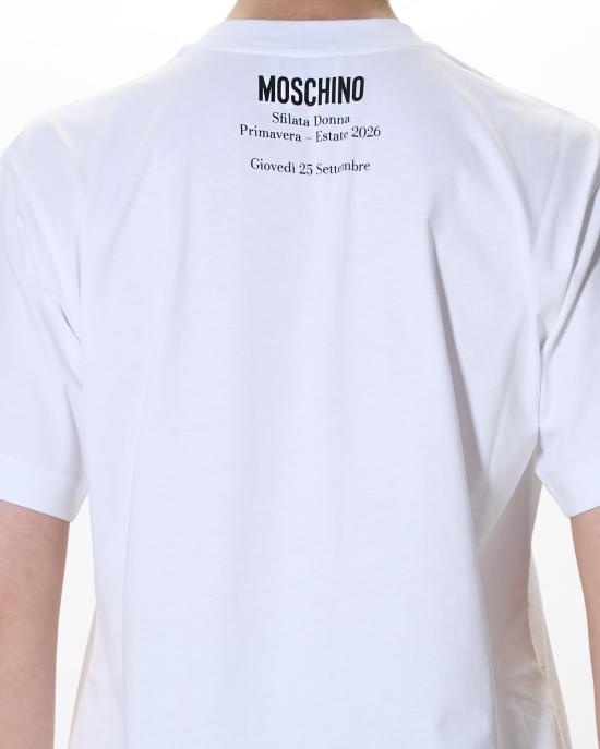 26SS 모스키노 반팔 티셔츠 0708 0441 1001 BIANCO - MOSCHINO