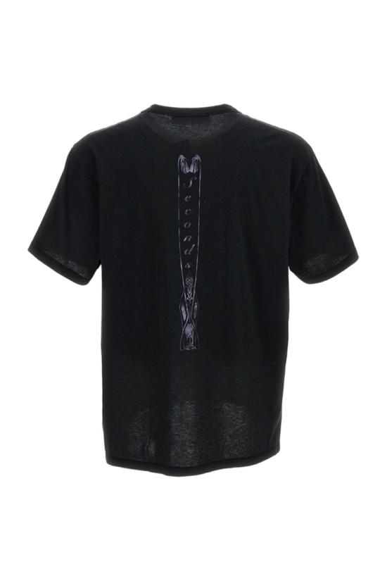 26SS 아워레가시 뉴 박스 티셔츠 사이버네틱 엔젤 프린트 M2266NC BLACK DOM - OUR LEGACY