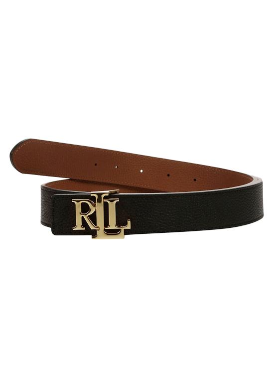 26SS 랄프 로렌 레귤러 벨트 412912039001 BLACK LAUREN TAN - RALPH LAUREN