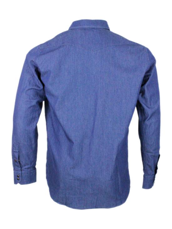 26SS 트라마로사 긴팔 셔츠 CAMMARCODD001 Navy used - TRAMAROSSA