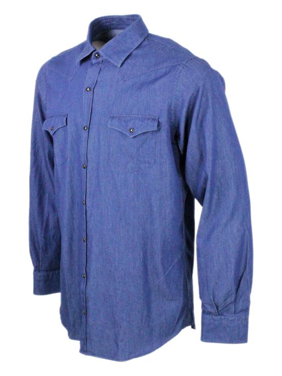 26SS 트라마로사 긴팔 셔츠 CAMMARCODD001 Navy used - TRAMAROSSA