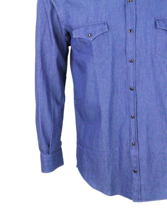 26SS 트라마로사 긴팔 셔츠 CAMMARCODD001 Navy used - TRAMAROSSA