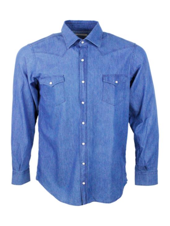 26SS 트라마로사 데님 셔츠 CAMMARCODD001 02 Sky used