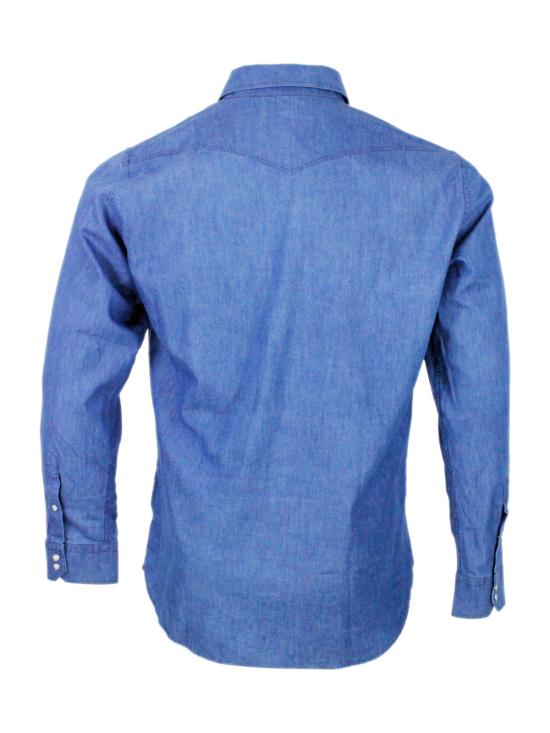 26SS 트라마로사 데님 셔츠 CAMMARCODD001 02 Sky used - TRAMAROSSA