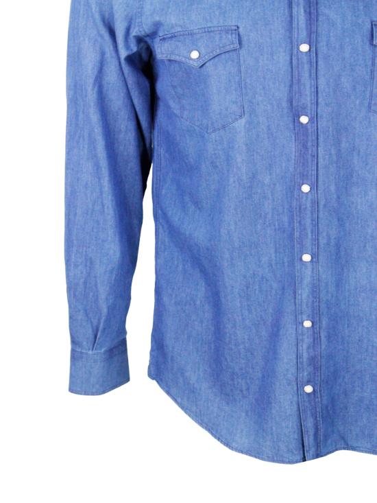 26SS 트라마로사 데님 셔츠 CAMMARCODD001 02 Sky used - TRAMAROSSA