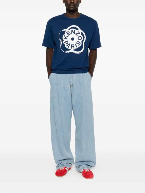 26SS 겐조 반팔 티셔츠 FG55TS2044SK 75 DEEP SEA BLUE - KENZO