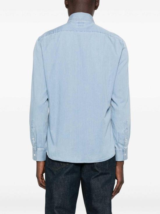 26SS 브루넬로 쿠치넬리 긴팔 셔츠 MR6830627C008 Blue - BRUNELLO CUCINELLI