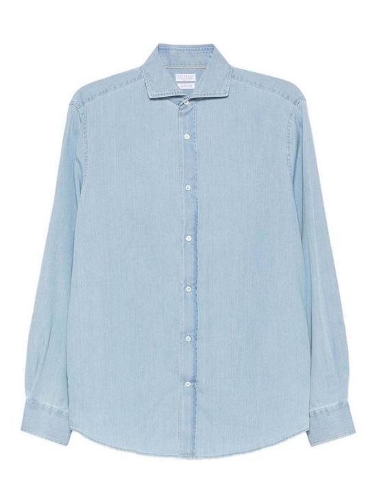 26SS 브루넬로 쿠치넬리 긴팔 셔츠 MR6830627C008 Blue