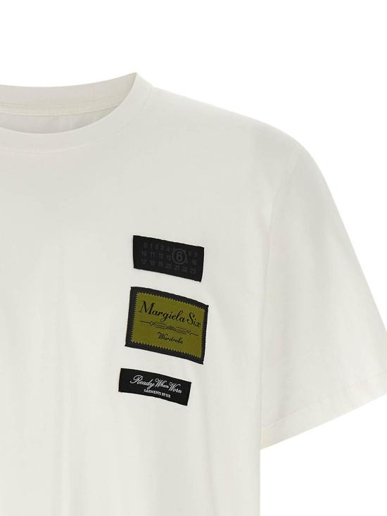 26SS MM6 메종마르지엘라 라벨 패치 티셔츠 SH0GC0069S24311101 White - MM6 MAISON MARGIELA