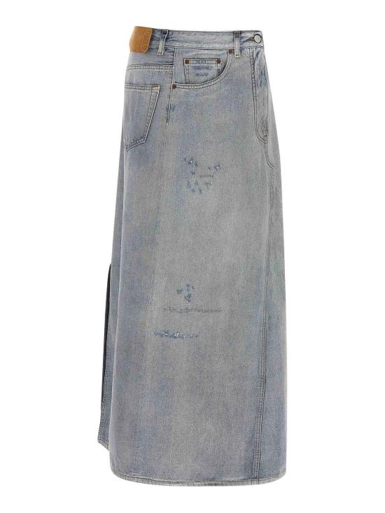 26SS MM6 메종마르지엘라 미디 스커트 S52MI0016M30055962 Light Blue