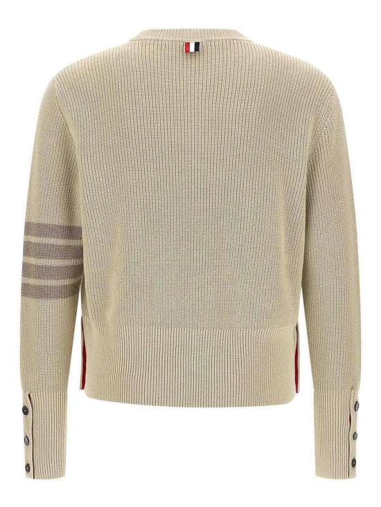 26SS 톰브라운 코튼 가디건 스티치 4바 풀오버 MKA580AY3065260 BEIGE - THOM BROWNE
