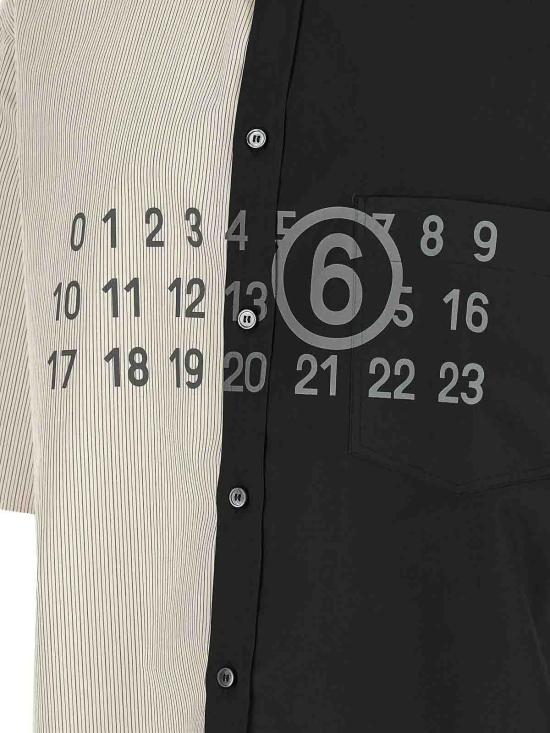 26SS MM6 메종마르지엘라 반팔 셔츠 SH0DR0007MTN136961 Black - MM6 MAISON MARGIELA