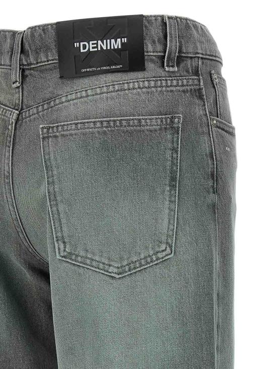 26SS 오프화이트 스트레이트 팬츠 OWYA069S26DEN0031101 Grey - OFF WHITE