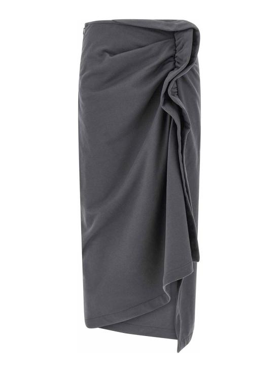 25FW 드리스 반 노튼 미디 스커트 25201114026118E15 Grey