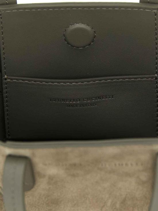 26SS 브루넬로 쿠치넬리 스웨이드 BC Duo 미니 백 MBDLD2675C8850 Grey - BRUNELLO CUCINELLI
